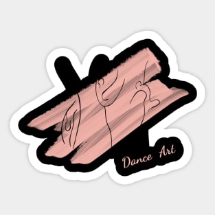 dance art pink design Sticker